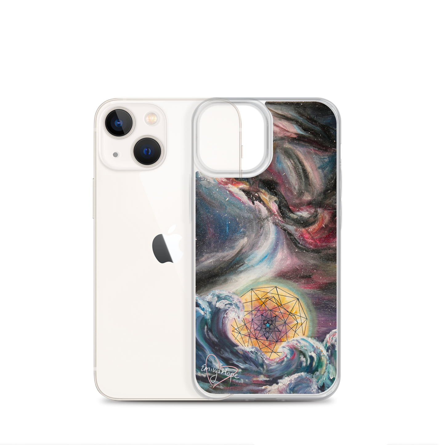 Geometric Waves iPhone Case