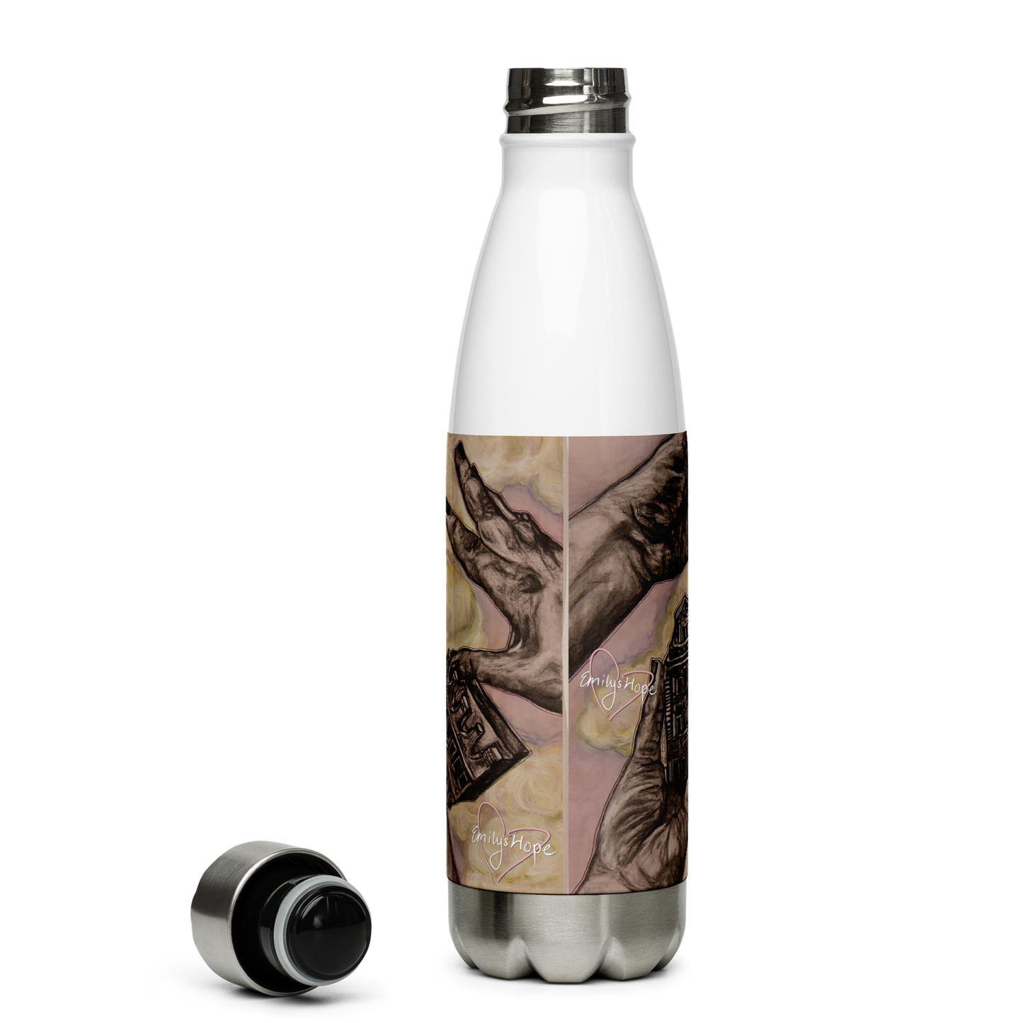 "Hand Castles" Stainless Steel Water Bottle