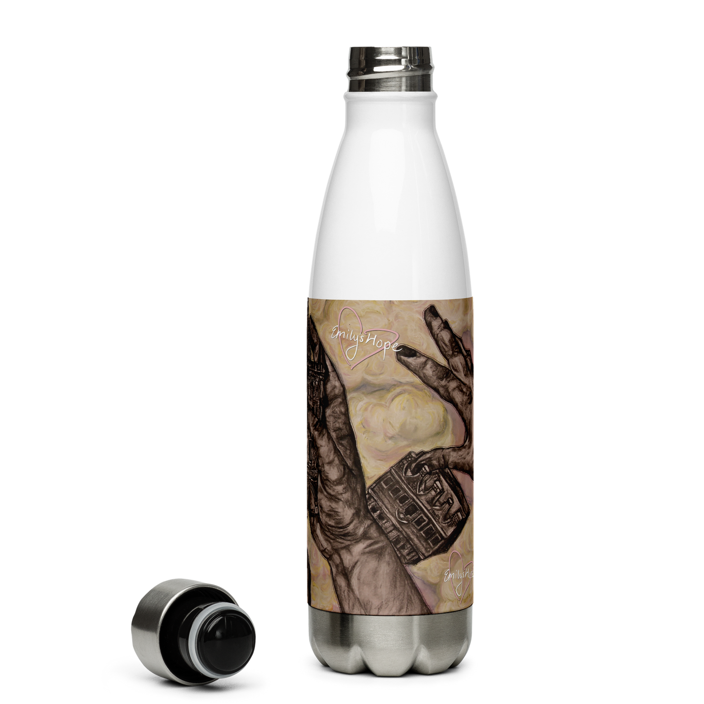 "Hand Castles" Stainless Steel Water Bottle