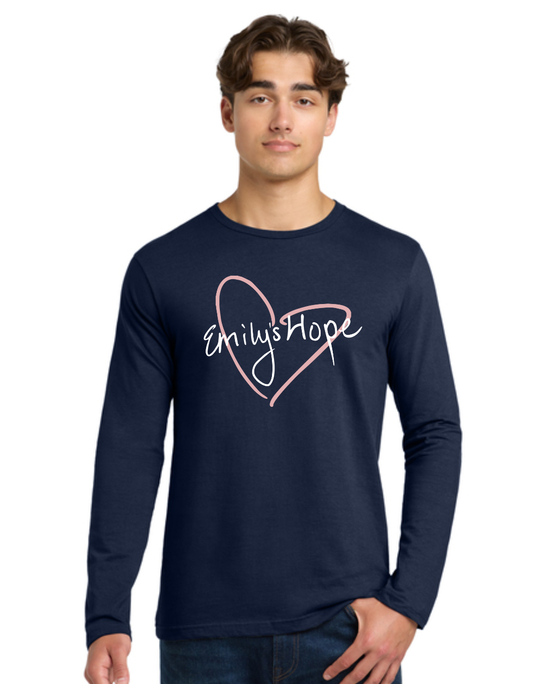 Emily's Hope Logo Long-Sleeve T-Shirt (Navy)