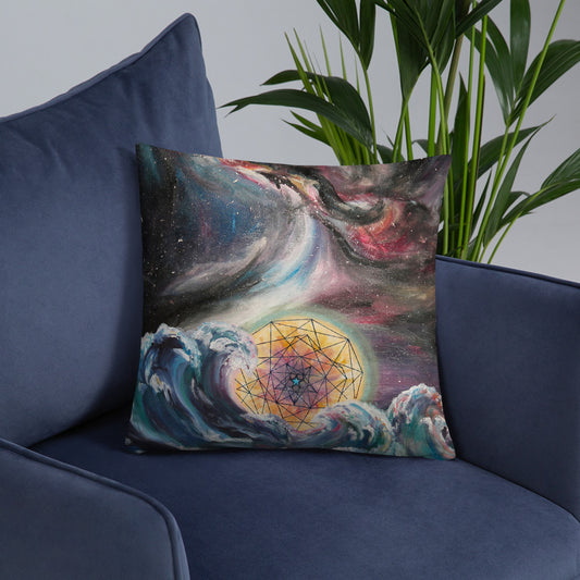"Geometric Waves" Accent Pillow